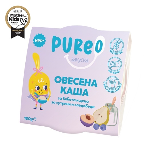 [4072.180] Овесена каша с боровинки, сливи и круши (с био кисело мляко)