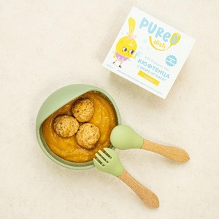 Turkey Meatballs over Sweet Potato Puree